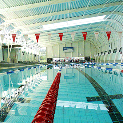 swimming pool with equipment fitted